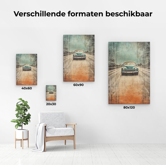 Artaza Peinture sur Toile Voiture Vintage - 40x60 - Photo sur Toile - Impression sur Toile