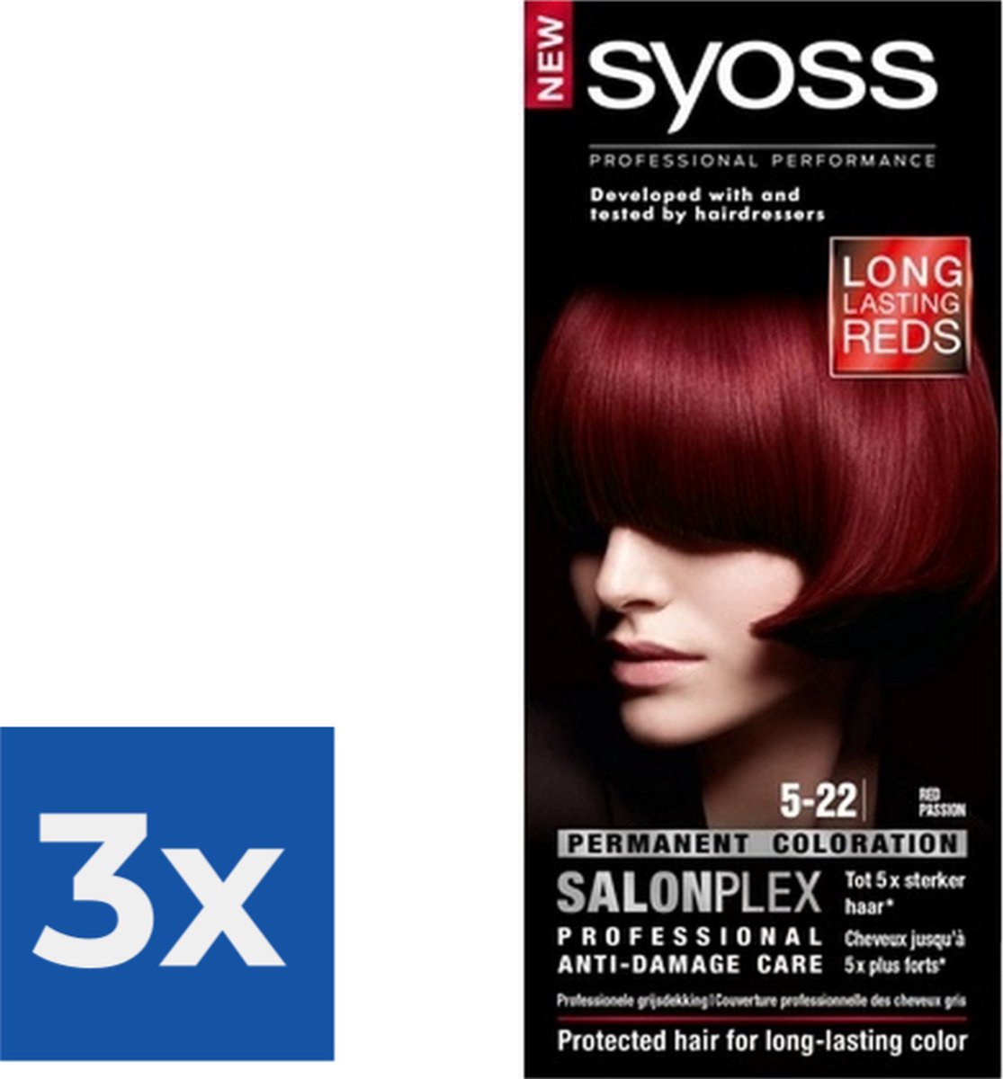SYOSS Color baseline 5-22 Red Passion - 1 stuk - Voordeelverpakking 3 stuks