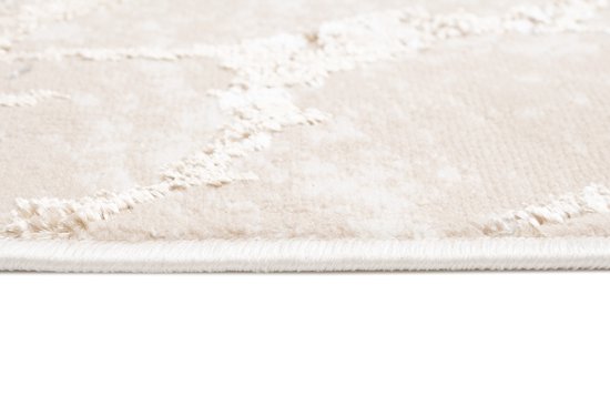 Tapiso Crystal Runner Tapis Tapis Beige à Poils Courts Taille - 80x100