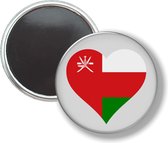 Button Met Magneet - Hart Vlag Oman - NIET VOOR KLEDING