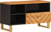 vidaXL-Tv-meubel-80x33,5x46-cm-massief-mangohout-bruin-en-zwart