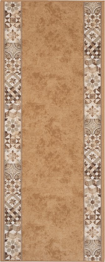 Tapiso – tapis de couloir en caoutchouc antidérapant, marron, Beige, pour couloir Oriental, salon, taille 80x500