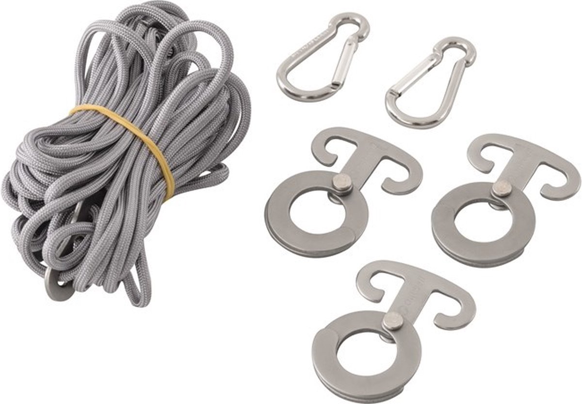 Outwell Kampeerhaken - Ophanghaken - 3 stuks - Multifunctionele haken - Kamperen - Tentinrichting - Tent touw - 2,5 meter