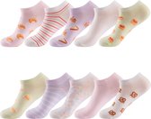 Monfoot - Grappige sokken - Vrolijke sokken - Onzichtbare Sokken - Toetje - Dames - 10 Paar - Maat 36-38 -