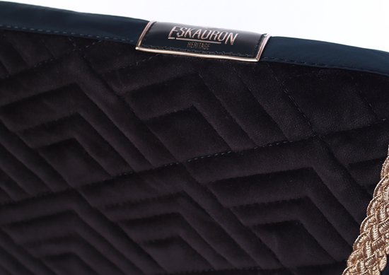 Eskadron Tapis de Selle Eskadron Heritage Velvet Emblème Bleu Foncé