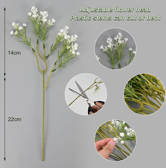 12 pieces gypsophila artificial flowers like real plastic