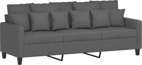 vidaXL Ensemble de salon 4 pièces avec coussins - Gris foncé - Mobilier de jardin - Chaises - Meubles d'extérieur - Canapé de salon