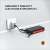 JIR Tech® - Solar Powerbank 30 000 mAh - Ingebouwde kabels - Solar Charger - Powerbank Zonneenergie - Draadloos opladen - Wireless charger - Snellaadfunctie - Snel Laden - Rood - Usb C - Noodpakket - Zaklamp - Meerdere Apparaten
