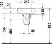 Duravit D-code fontein 45 cm. wit