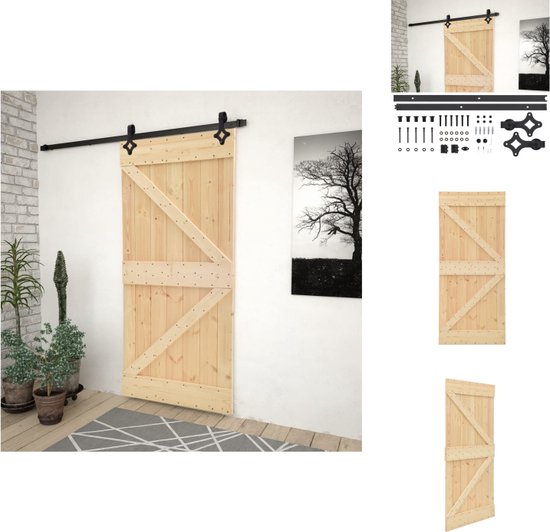 Helloshop26 - Tuinbank - Massief Grenenhout, Grijs, Eenvoudig Design 109x44x45 Cm