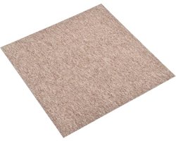 vidaXL Tapijttegel - Tapijttegels - Tapijt Tegel - Tapijt Tegels - Tapijttegels 20 st 5 m² 50x50 cm beige