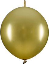 Partydeco - Gouden linking balloons - 33 cm - 20 stuks