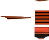 vidaXL Luifeldoek - Oranje en Bruin Gestreept - 580 x 295 cm - Polyester met PU-coating - Vensterzonwering