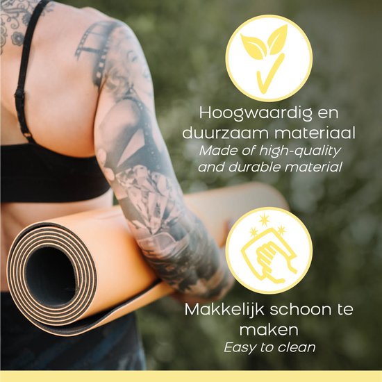 Wonder Core Yogamat Fitness Sport Gymnastiek Pilates Mat antislip 6 mm dik - Oranje / Grijs - 170 x 60 cm van Wonder Core — afbeelding 4