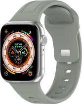 Siliconen bandje - geschikt voor Apple Watch series 1/2/3/4/5/6/7/8/9/SE/Ultra/Ultra 2 met case size 42 mm / 44 mm / 45 mm / 49 mm - groen