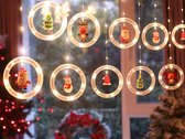 DIY - Guirlande de Noël LED - Éclairage de Noël - Cercles - Décoration de Noël - Père Noël - Sapin de Noël - Éclairage de fenêtre - Guirlande lumineuse - Noël - Décorations de Noël - Lumières de Noël - Guirlande lumineuse de Noël - 10x LED