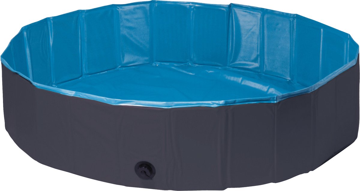 Flamingo Splash – Zwembad Honden – Zwembad Splash Rond Donker Grijs/ Blauw 80x20cm – 1st – 138851 – 1st
