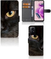 Telefoonhoesje Geschikt voor Xiaomi Redmi Note 12S Beschermhoesje Zwarte Kat