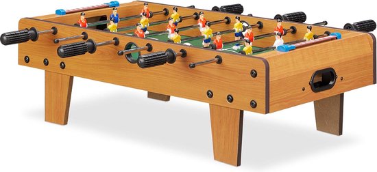 Relaxdays tafelvoetbal, volwassenen, speeltafel kind, B x D 69 x 37 cm