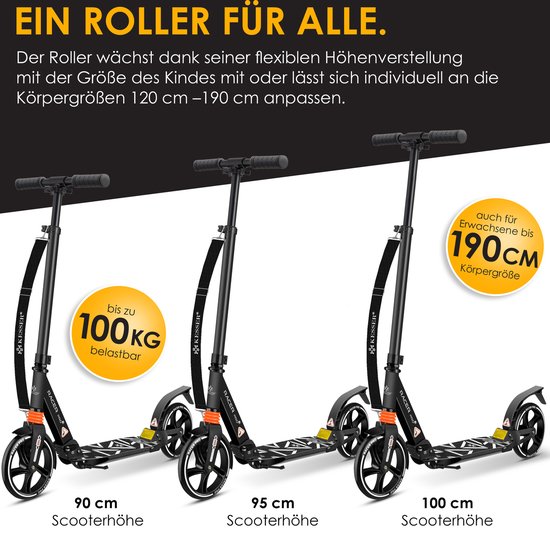 KESSER Kinderstep – Opvouwbare Stuntscooter Met XXL-wielen, Anti-slip, Verstelbaar Stuur, Voor Kleuters & Schoolgaande Kinderen 2 miniatura