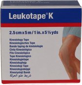 Bandage Adhésif Élastique Leukotape Couleur Peau 2.5cm x 5m, 1pc