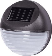 8x Solar LED verlichting voor huis/muur/schutting 11 cm zwart - Tuinverlichting - Tuinlampen / wandlamp - Solarlampen op zonne-energie