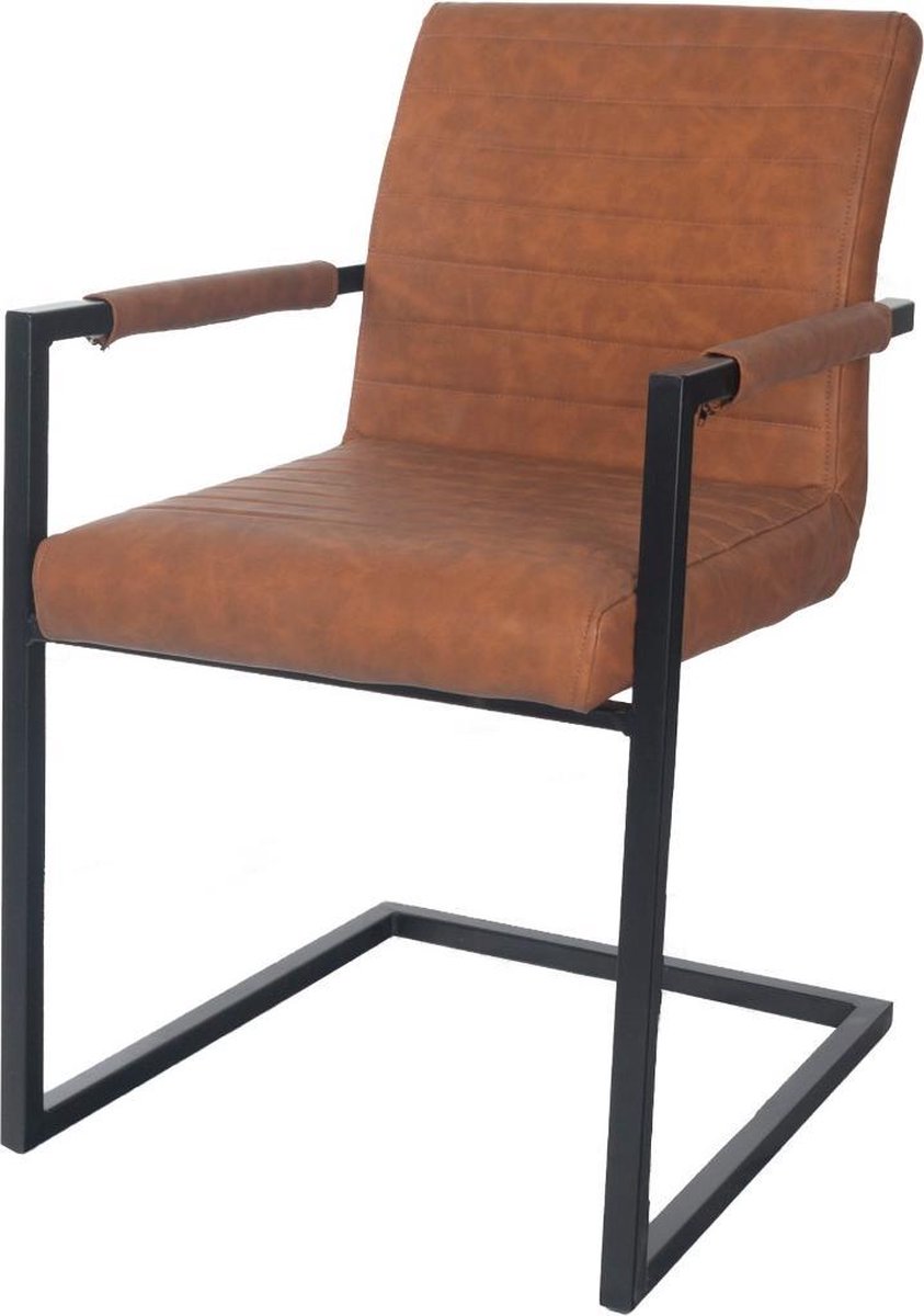 | Eetkamerstoel Cognac mat Kuge Design Eetkamerstoel Antraciet mat Kuge Design