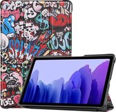 Tablet Hoes geschikt voor Samsung Galaxy Tab A7 (2020) - Book Case met TPU cover - Graffiti