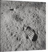 Astronaut footprint (voetafdruk op maanoppervlak) - Foto op Canvas - 100 x 100 cm