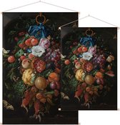 Festoen van vruchten en bloemen, Jan Davidsz. de Heem - Foto op Textielposter - 40 x 60 cm