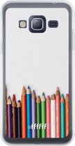 Samsung Galaxy J3 (2016) Hoesje Transparant TPU Case - Pencils #ffffff