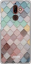 Nokia 7 Plus Hoesje Transparant TPU Case - Colour Tiles #ffffff