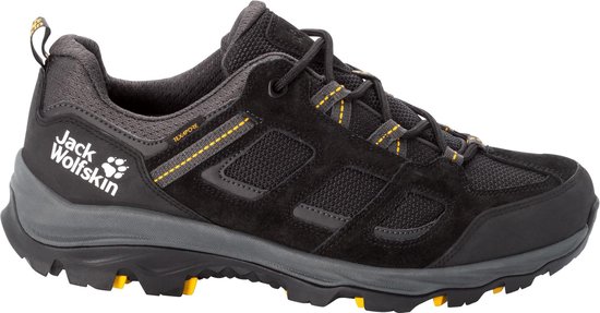 Jack Wolfskin Vojo 3 Texapore Low Wandelschoen - Heren waterdichte lage wandelschoenen - Black/Burly Yellow Xt