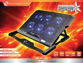 Dragon War universele Laptop 6 Fan Cooling Stand  - Verstelbare Notebook Cooler Standaard Koeler Ventilator - 11-12-13-14-15-16 Inch