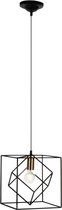 BRILLIANT lamp Tycho hanglamp 25x25cm zwart / koper | 1x A60, E27, 60W, geschikt voor standaardlampen (niet inbegrepen) | Schaal A ++ tot E | In hoogte verstelbaar / kabel inkortbaar
