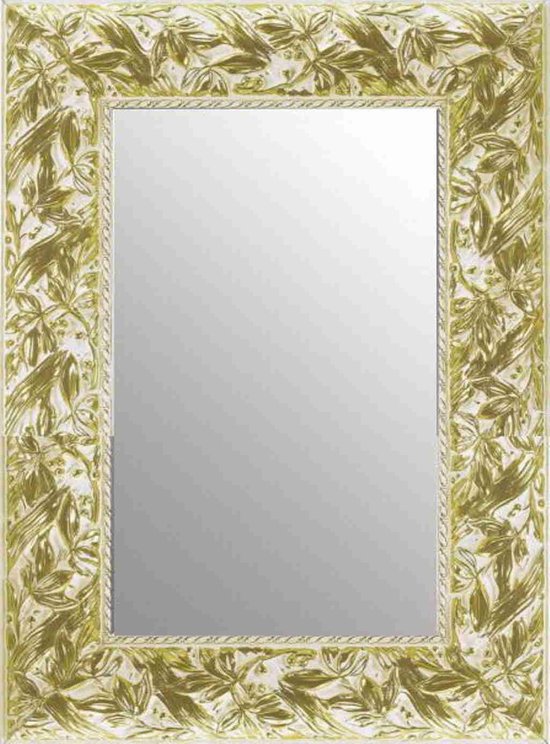 Brocante Spiegel Wit Goud 72x112 cm – Louisa Design Duurzaam | bol.com