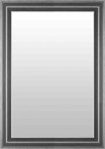 Moderne Spiegel Zwart Zilver 50x70 cm – Gretchen – Duurzame spiegel zilveren lijst – wandspiegel – Zwarte Spiegel Zilver – Perfecthomeshop