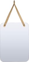 Hangspiegel vierkant met Leer 30x40 cm –  Tim – Vierkante Spiegel – Spiegels Hal – Perfecthomeshop