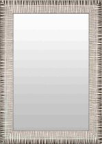 Spiegel Modern Bruin & Creme 54x74 cm – Hermine – Houten Spiegel – Retro Spiegel – Spiegels Groot – Perfecthomeshop