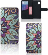 Mobiel Bookcase Alcatel 1B (2020) Smartphone Hoesje Purple Flower
