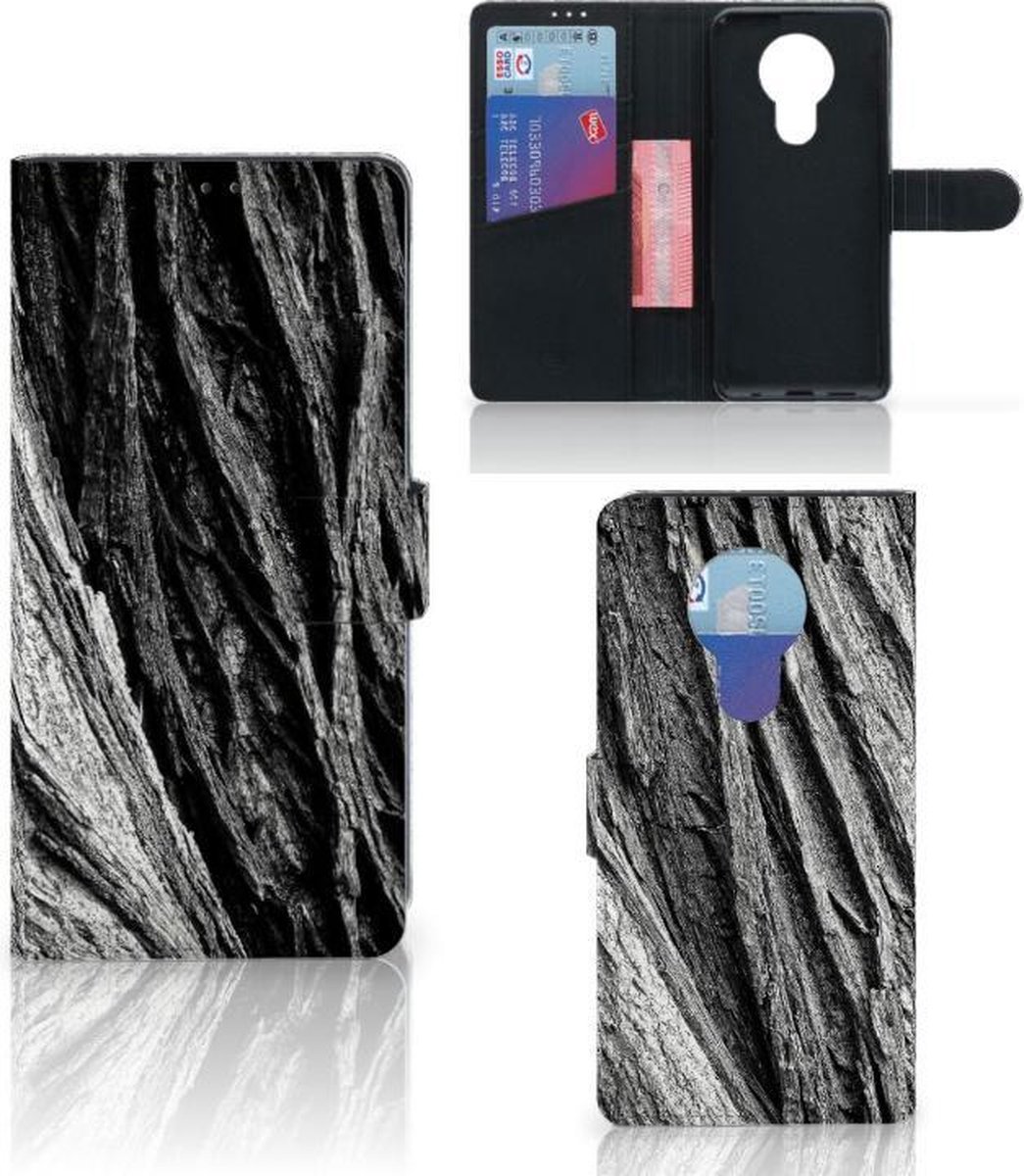 Book Style Case Nokia 5.3 Boomschors Grijs