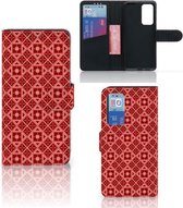 Smartphone Hoesje Huawei P40 Wallet Book Case Batik Red