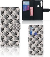 Wallet Book Case Motorola G8 Power Smartphone Hoesje Salamander Grey