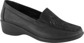 easy street Zwarte loafer zebraprint - Maat 36