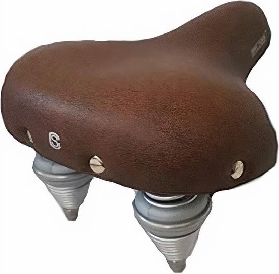 Selle Comfort Retro Fietszadel Gel/staal Bruin