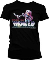Discovery Channel Dames Tshirt -S- Explore Your World Zwart