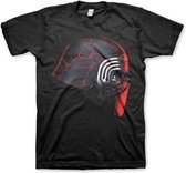 Star Wars Heren Tshirt -2XL- Kylo Red Helmet Zwart