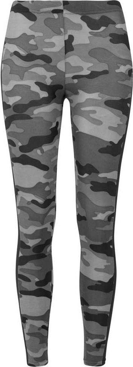 Urban Classics Camo Stripe Dames Legging donkercamouflage/ 4XL Zwart