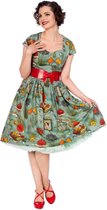 Dancing Days Flare jurk -S- SUMMER MOON Blauw