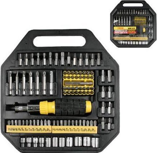 QUARKZMAN 5 stuks zeskantsleutel boren 8 mm (H8) metrisch 1/4 inch zeskantschacht 75 mm (3 inch) lange magnetische schroevendraaierbits staal S2 bits platte kop zeskantkop voor schroeven